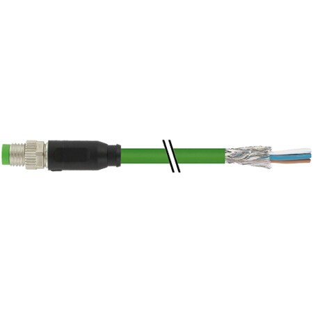 Murrelektronik M12 male 0 Degree with cable, PUR 3x0.34 bk UL/CSA+drag chain 5m 7000-08811-7910200
